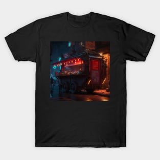 Noodle Stall - Cyberpunk Cityscapes T-Shirt